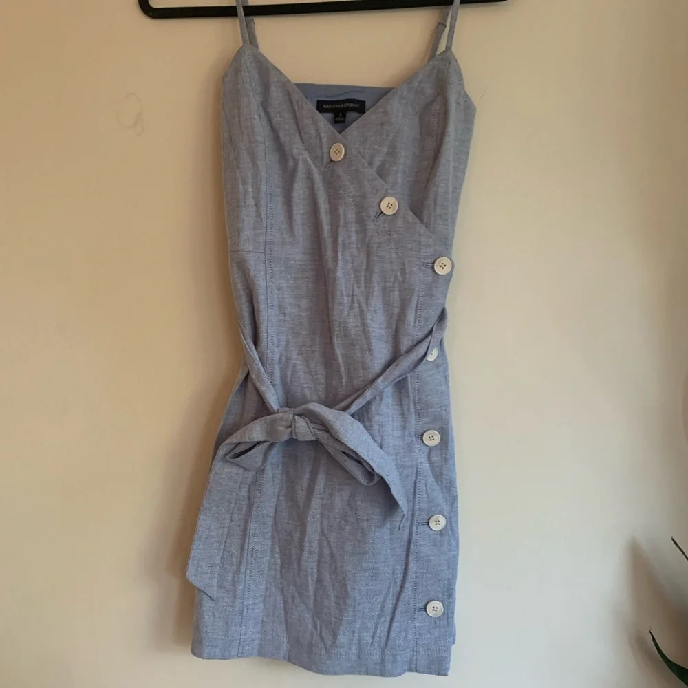Banana republic linen cotton button mini dress - Picture 7 of 16